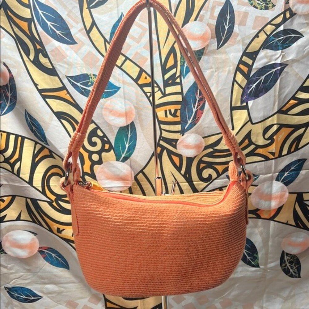 Talbots Small Woven Coral Shoulder Bag RN#29219
